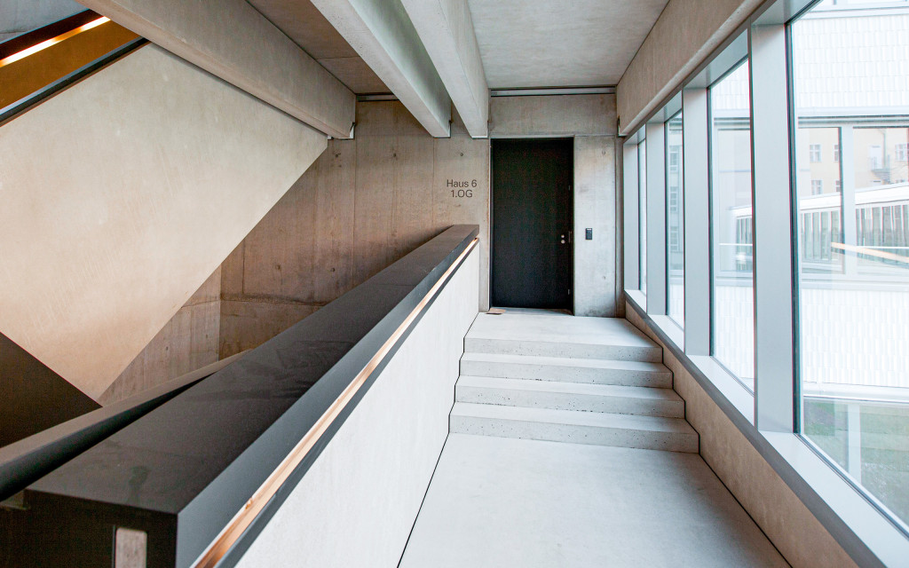 Modern office building staircase