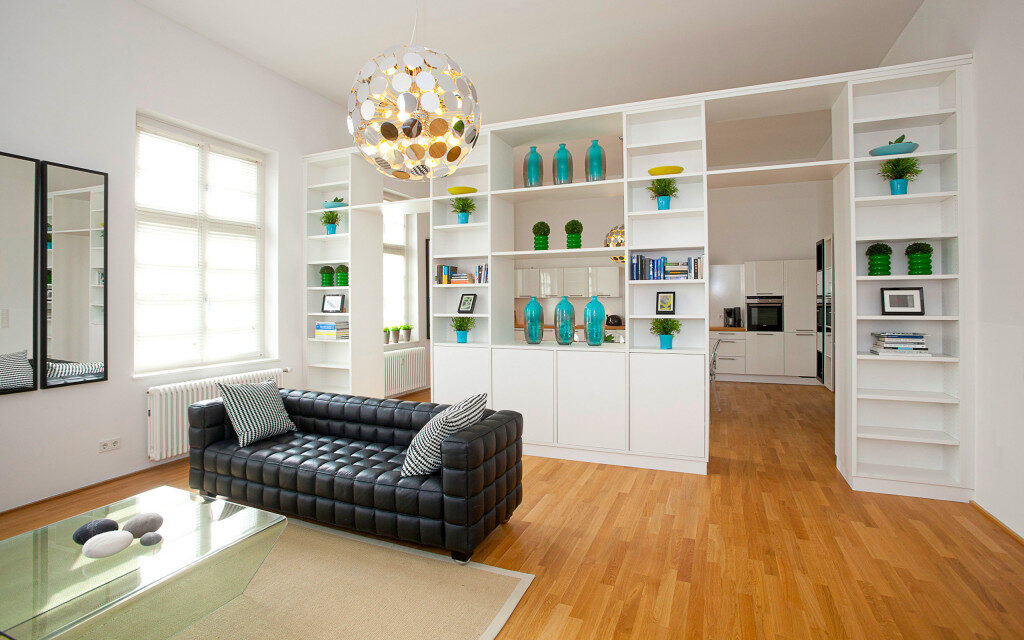 Altbau Wohnzimmer Raumteiler